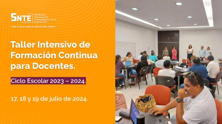 Taller Intensivo de Formación Continua del fin ciclo escolar 2023-2024