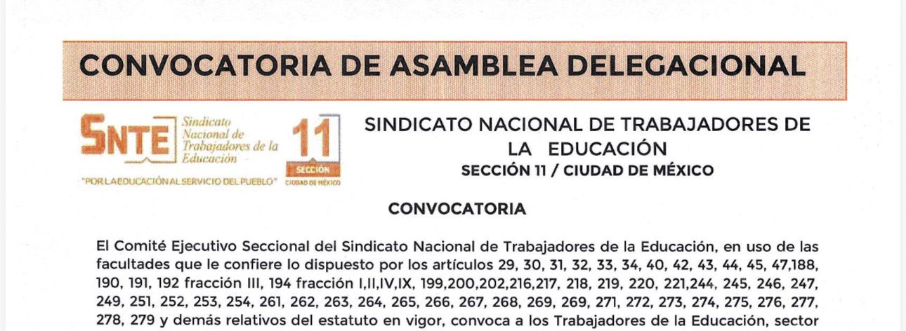 Convocatorias de asambleas delegacionales Instituto Politécnico Nacional A-2