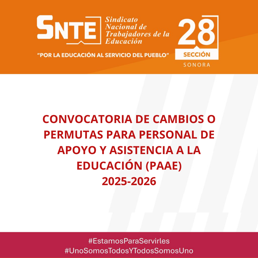 Convocatoria de cambios o permutas para el  PAAE 2025-2026