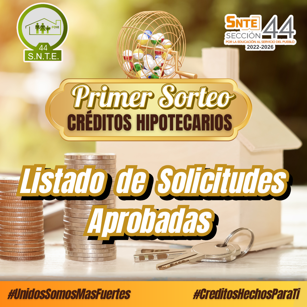 Listado de Solicitudes Aprobadas para participar en el Sorteo de Créditos Hipotecarios