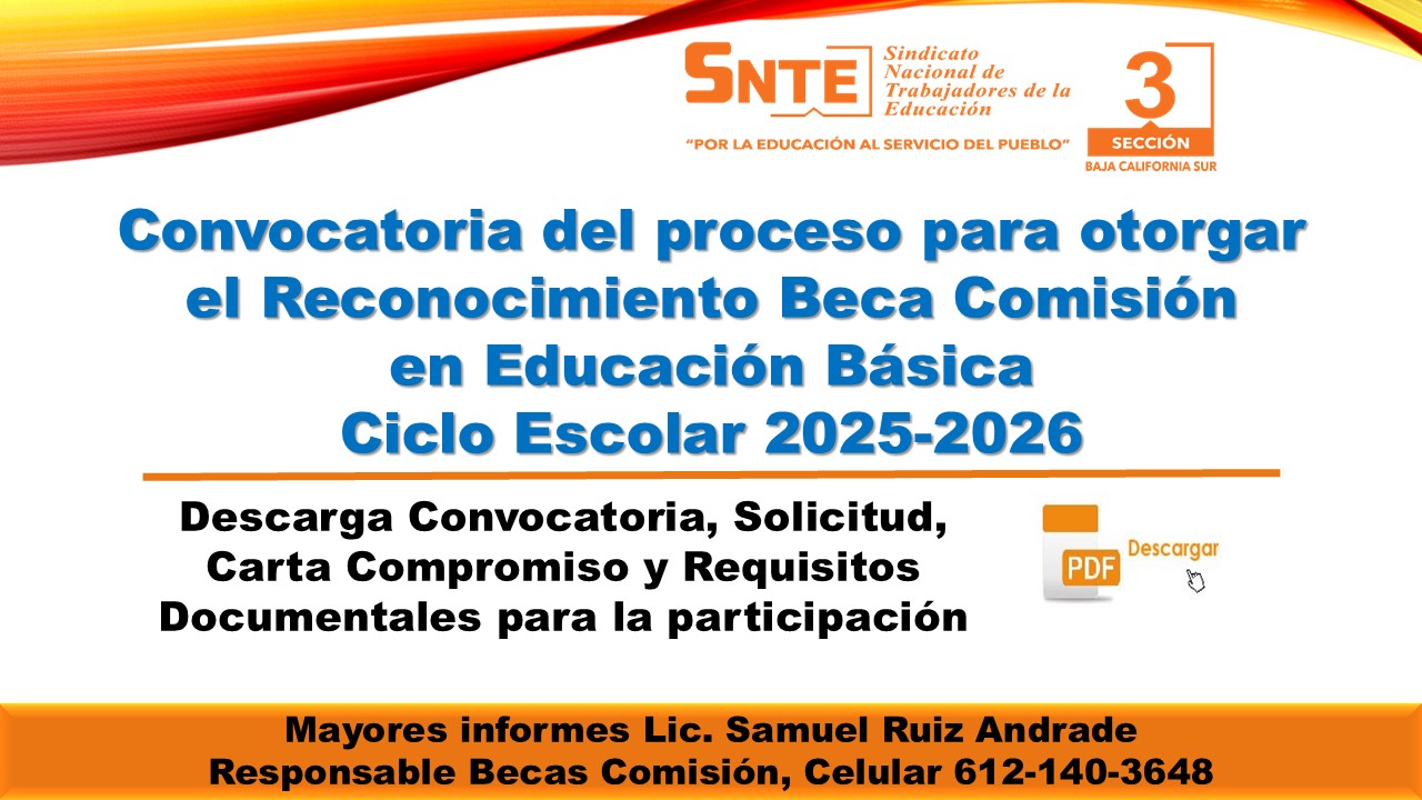 Convocatoria Beca Comisión 2025-2026