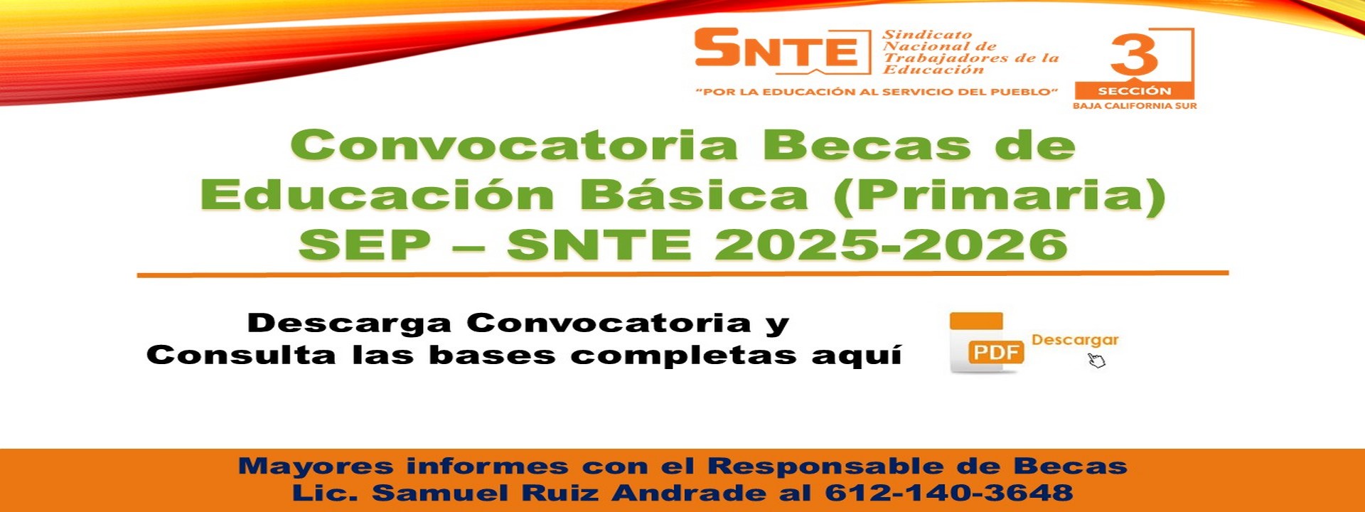 Convocatoria Becas de Educación Básica (Primaria) 2025–2026