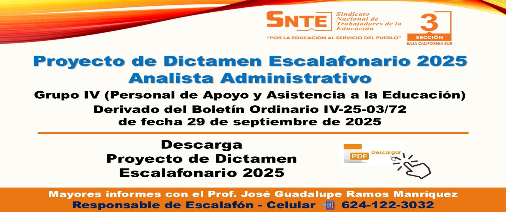 Proyecto de Dictamen Escalafonario 2025 – Analista Administrativo