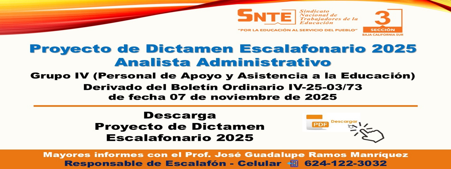 Proyecto de Dictamen Escalafonario 2025 – Analista Administrativo